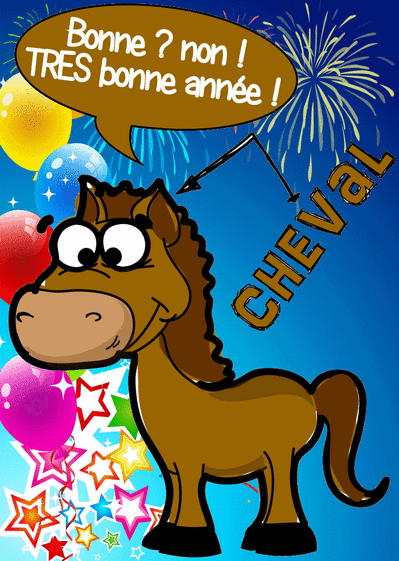 carte bonne annee vache